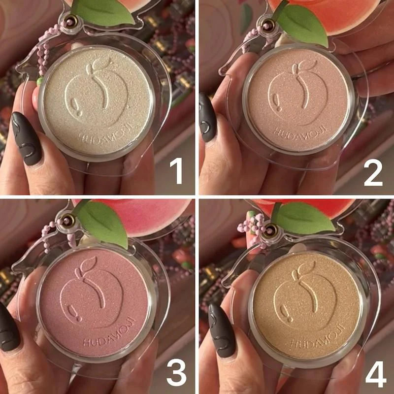 HUDA MOJI Peach-Themed Keychain Blusher & Highlighter