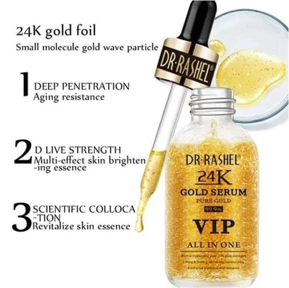 DR.RASHEL Face Care Anti Aging 24K Gold Serum VIP ALL IN ONE DRL-1428