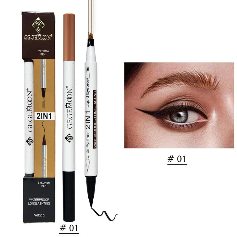 Gegemoon 4 Color Eyebrow Pencil Tint 4 Tip Brow Tattoo Pen Paint Makeup Eyebrows Waterproof Cosmetic Eye brow Liner