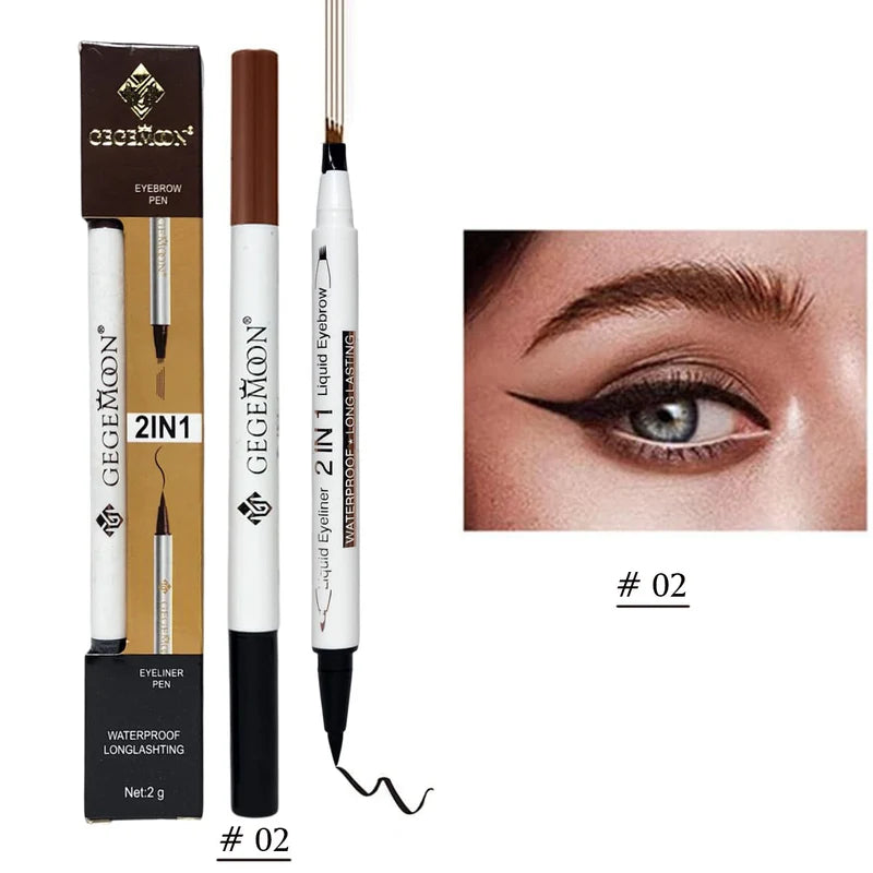Gegemoon 4 Color Eyebrow Pencil Tint 4 Tip Brow Tattoo Pen Paint Makeup Eyebrows Waterproof Cosmetic Eye brow Liner