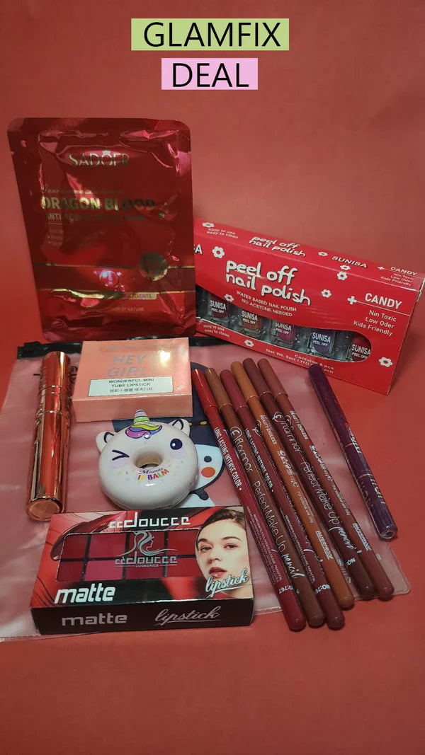 Miss Beauty Pack Of 08 GLAM FIX DEAL – Complete Makeup Essentials Kit