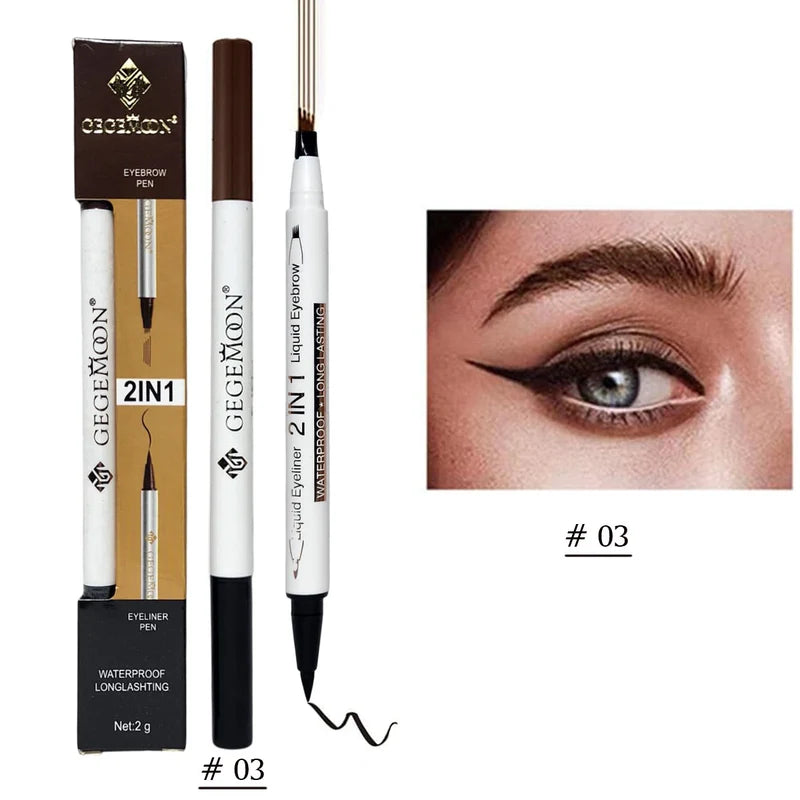 Gegemoon 4 Color Eyebrow Pencil Tint 4 Tip Brow Tattoo Pen Paint Makeup Eyebrows Waterproof Cosmetic Eye brow Liner