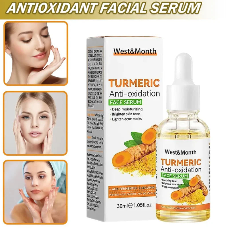 SADOER Turmeric Deep Hydrating Prevent Acne Whitening Moisturizing Hyaluronic Acid Serum Smooth Brightening Skin Care Turmeric Face Serum SD96000