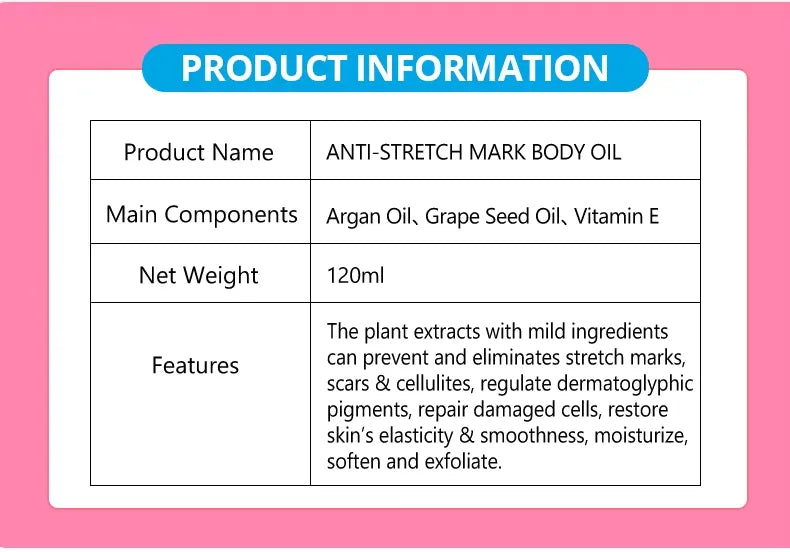 Aichun Beauty Anti Stretch Mark Body Oil