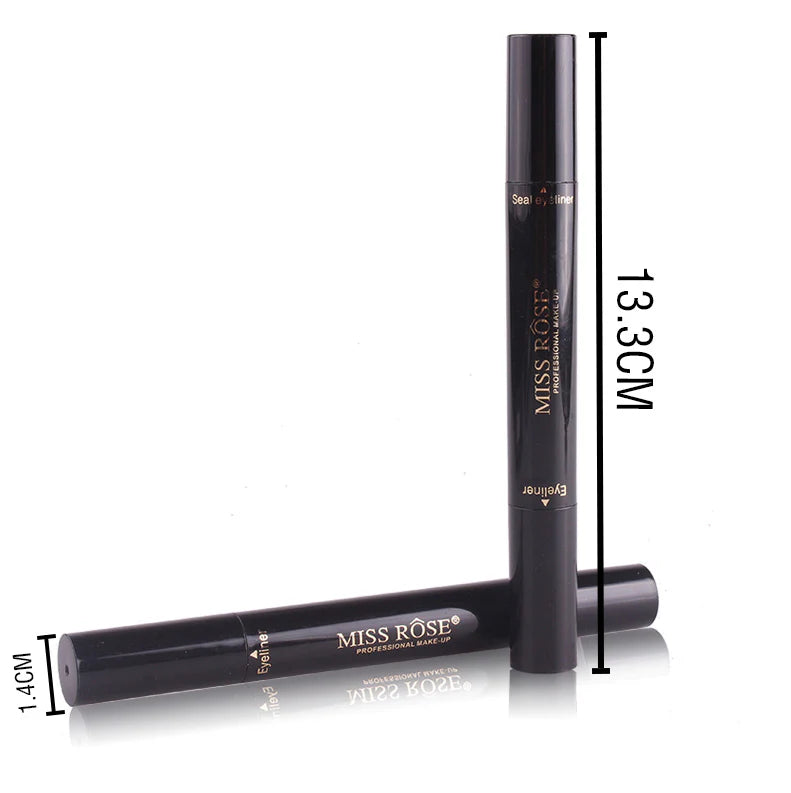 Miss Rose Makeup Liquid Black Seal Eyeliner Pencil Quick Dry Waterproof With Stamp
