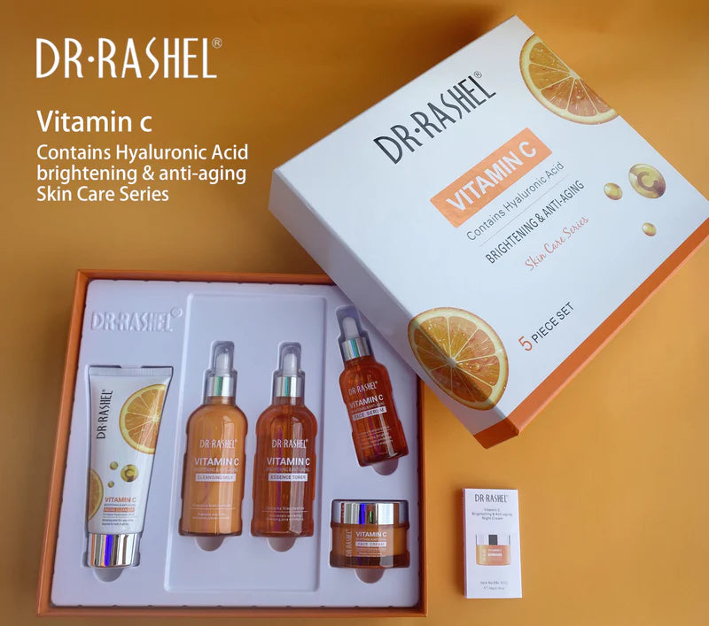 Dr.Rashel 5 PC Set Vitamin C Brightening Anti Aging Skin Care Series DRL- 1557