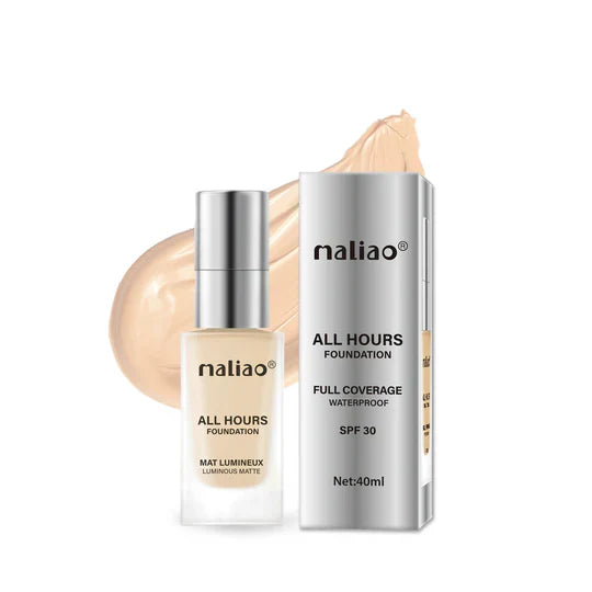 Maliao All Hours SPF30 Foundation Mat Lumineux - Luminous Matte, Full Coverage, Waterproof, Ultimate Radiant