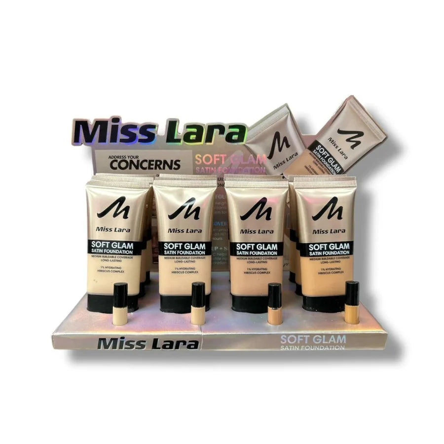 Miss Lara Soft Glam Satin Foundation – Medium Buildable Coverage