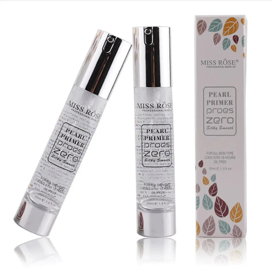 Miss Rose Pearl Primer proes zero silky smooth for all skin type long stay 18 Hour Oil Free 30ml.