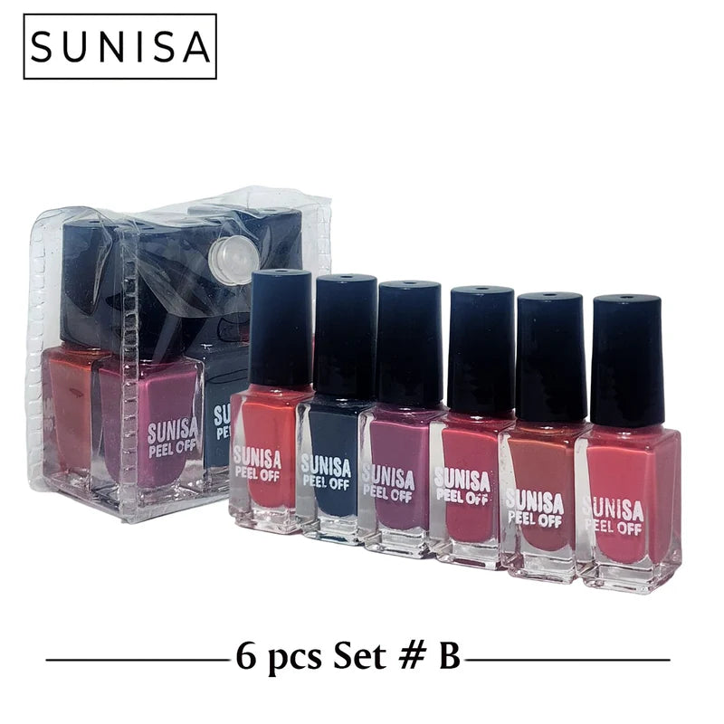 New Sunisa 6pcs Set Matte Nail Polish / Peel Offdition to your beauty routine.