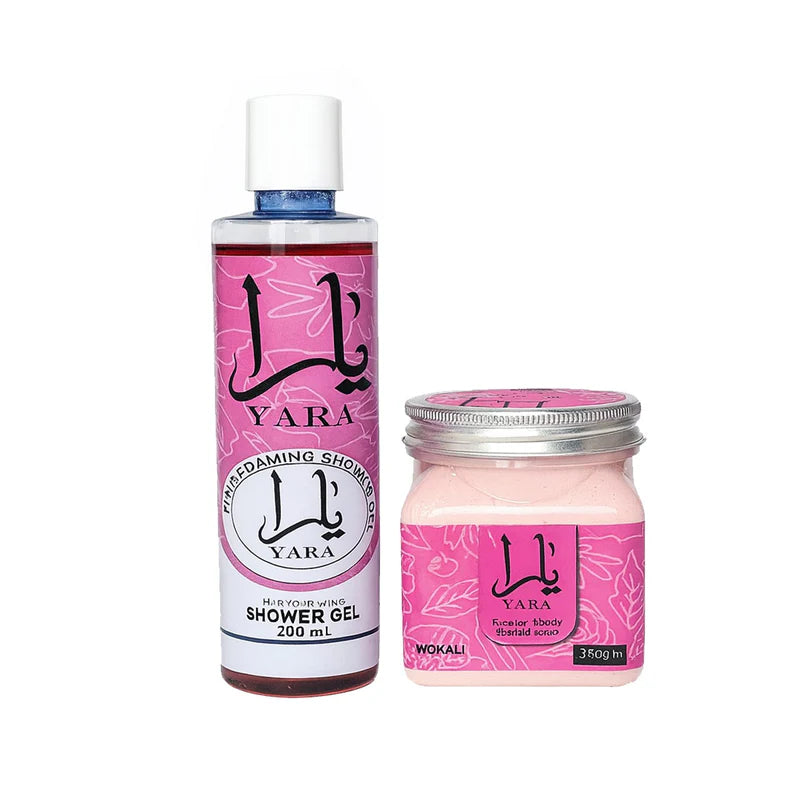 Yara Pack of 04 Luxury Body Care & Fragrance Set – Shower Gel, Perfume, Body Scrub & Mist