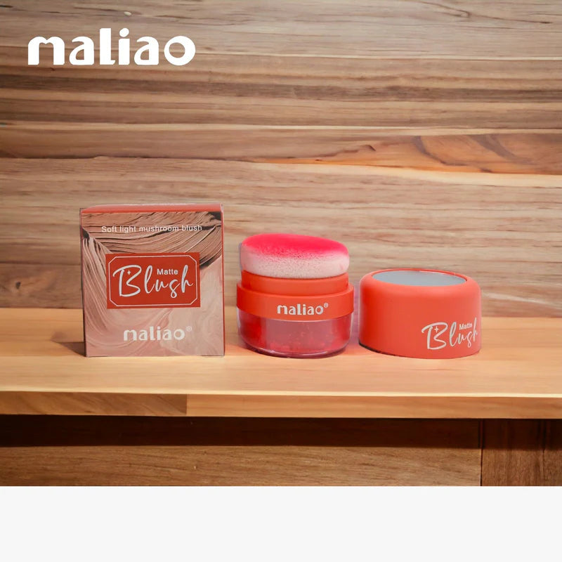 Maliao 3D Powder Matte Blush Soft Light Mushroom Blush | Easy to Blend Makeup Blusher
