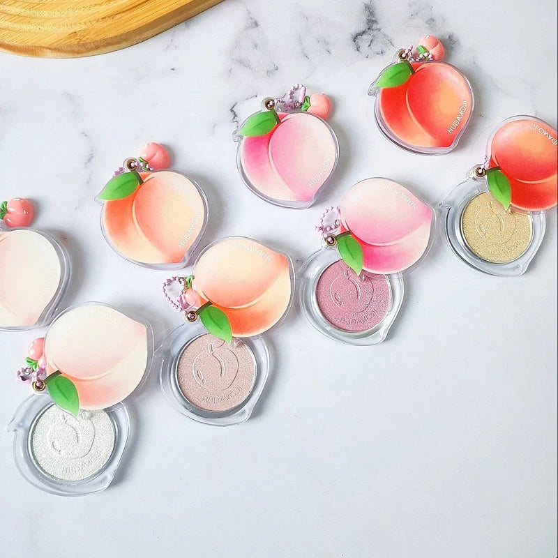 HUDA MOJI Peach-Themed Keychain Blusher & Highlighter