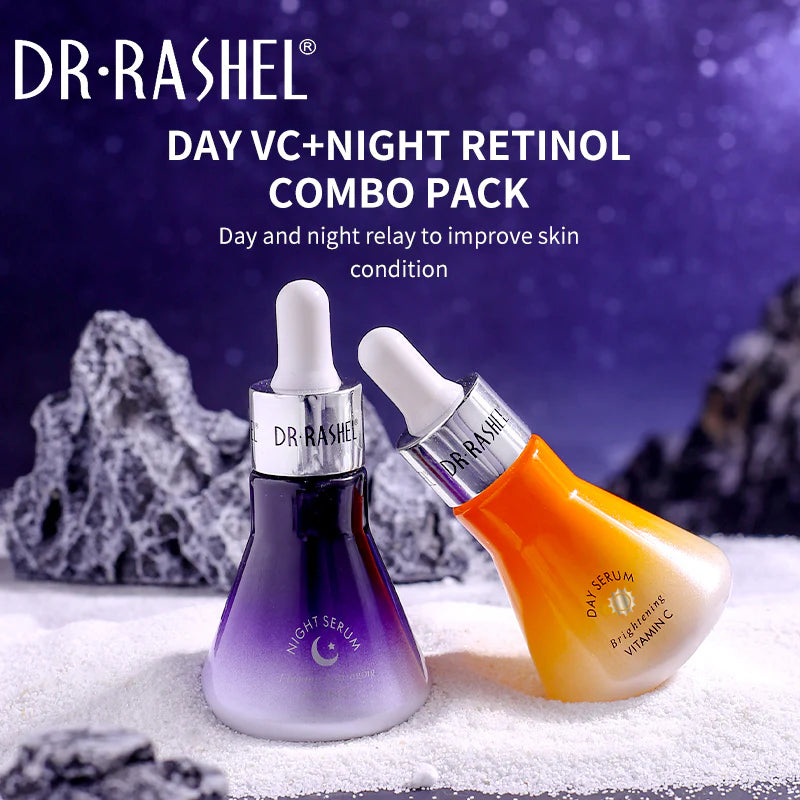 DR.RASHEL Pack of 2 Brightening Anti Aging Day Serum And Night Serum 1724