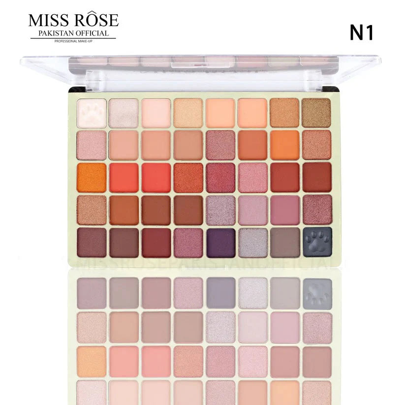 Miss Rose Premium 40-Color High Chroma Matte & Shimmer Eyeshadow Palette
