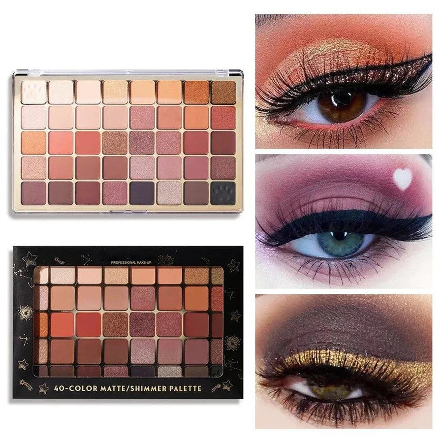 Miss Rose Premium 40-Color High Chroma Matte & Shimmer Eyeshadow Palette