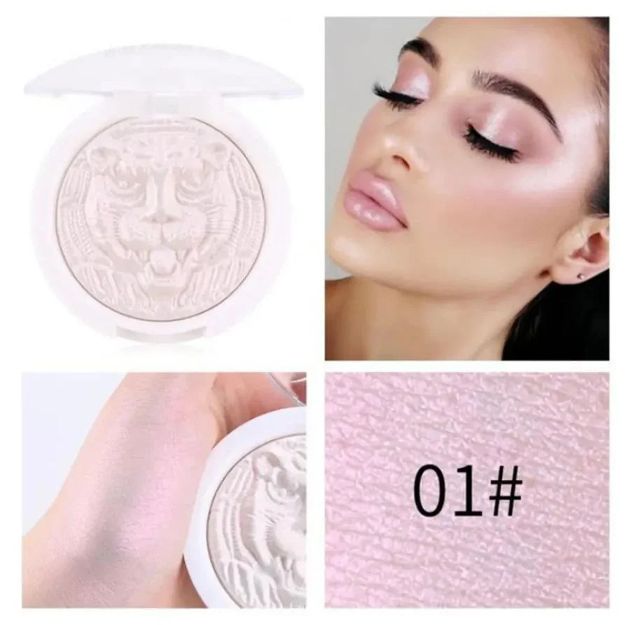 Miss Rose Leopard Print Shimmer Highlighter Pressed Powder Highlighter