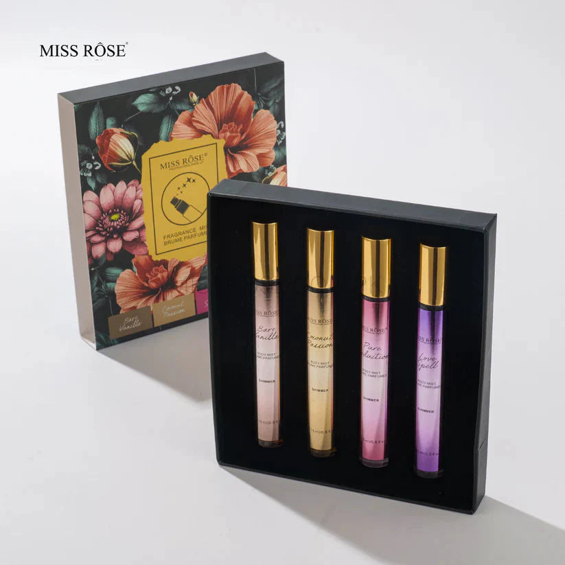 Miss Rose 4pcs Fragrance Perfume Mist For Girls & Women