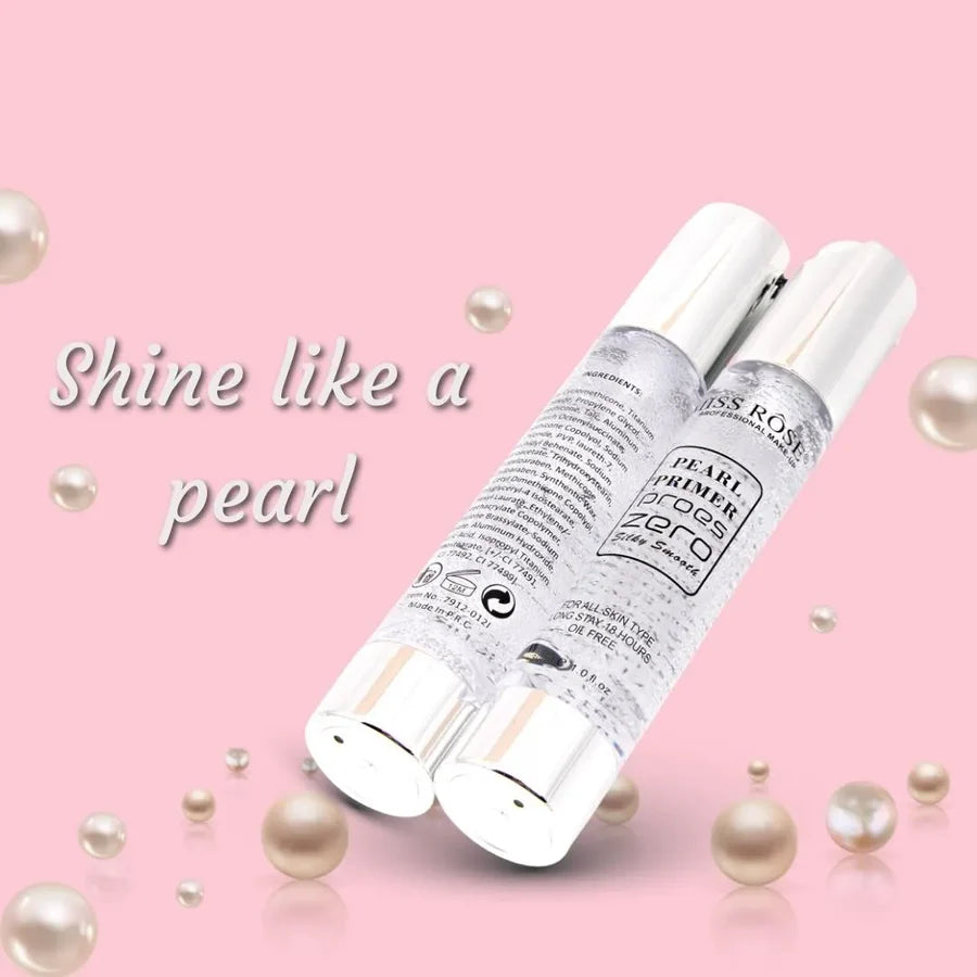 Miss Rose Pearl Primer proes zero silky smooth for all skin type long stay 18 Hour Oil Free 30ml.