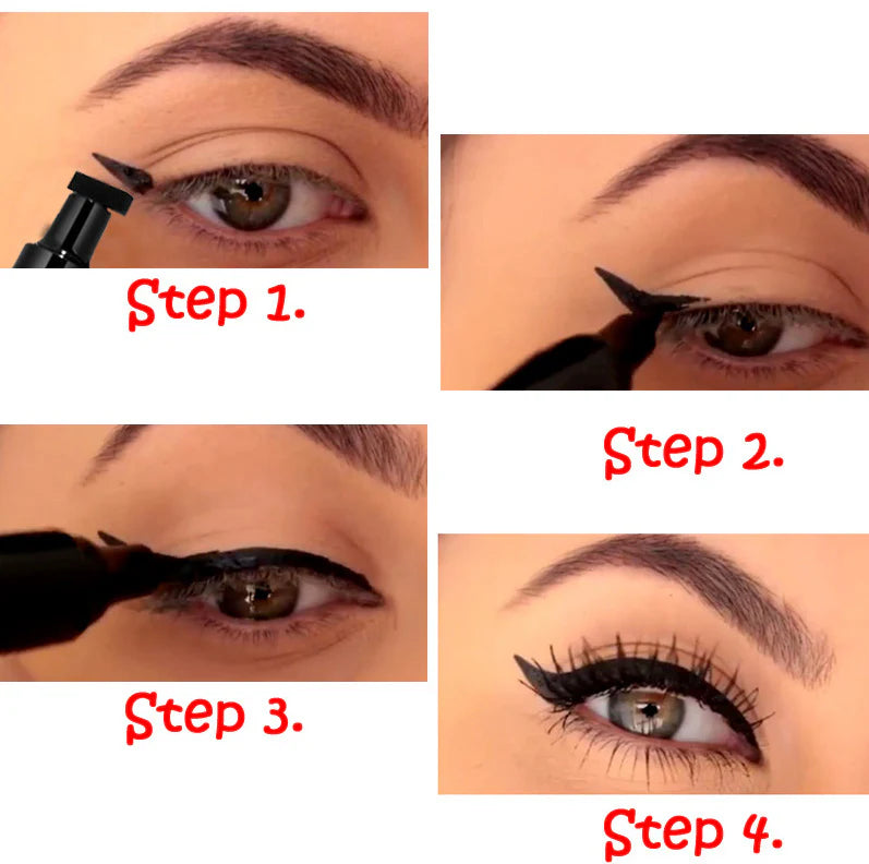 Miss Rose Makeup Liquid Black Seal Eyeliner Pencil Quick Dry Waterproof With Stamp