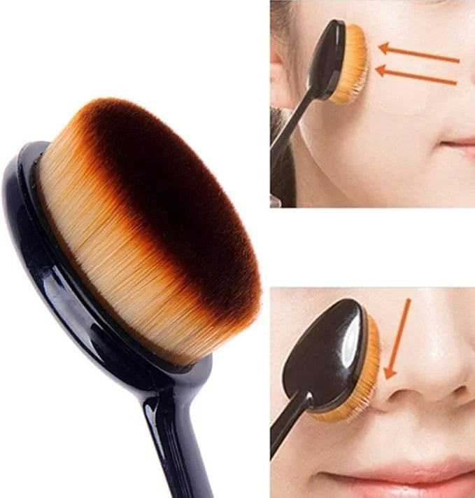 Oval Makeup Brush for Concealer, Contour Kit and Face Powder Foundation