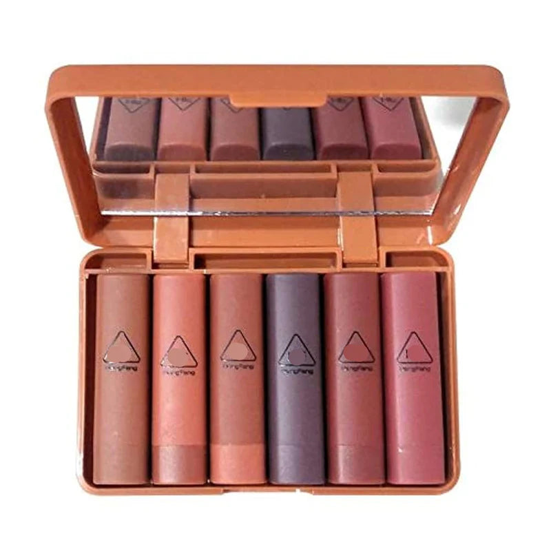 6pcs Romantic Charm Matte Long Lasting Waterproof Mini Lipstick