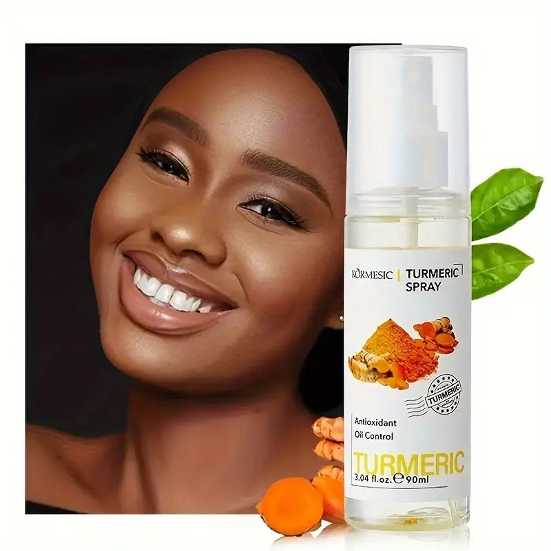 KORMESIC Turmeric Soothing Clear Turmeric Mist Spray Vitamin C Moisturizing Mist for Face, Deep Cleansing, Firming, Wrinkle Reducing, Acne Clearing, Dark Spot Fading 90ml