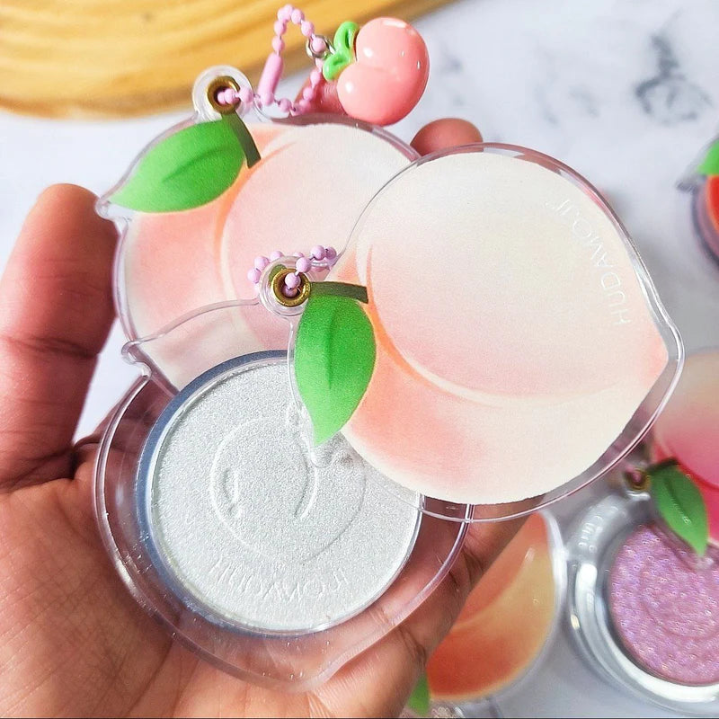 HUDA MOJI Peach-Themed Keychain Blusher & Highlighter