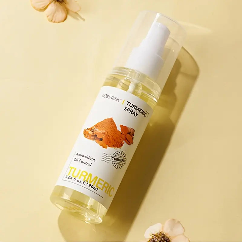 KORMESIC Turmeric Soothing Clear Turmeric Mist Spray Vitamin C Moisturizing Mist for Face, Deep Cleansing, Firming, Wrinkle Reducing, Acne Clearing, Dark Spot Fading 90ml