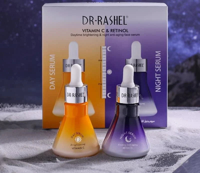 DR.RASHEL Pack of 2 Brightening Anti Aging Day Serum And Night Serum 1724