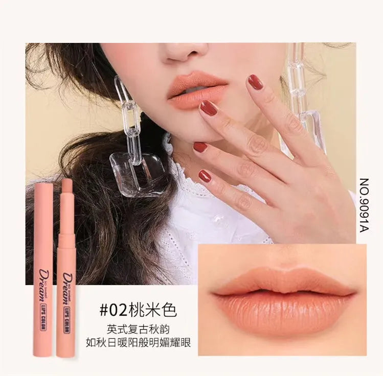 HENG FANG Set OF 6 - Waterproof Matte Color Makeup Lipsticks.