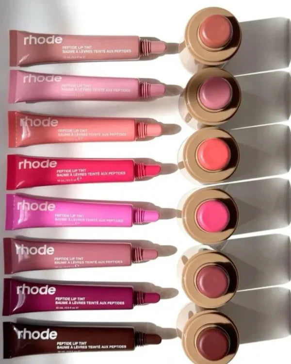 Glow-Up Trio- 1Pc Rhode Pocket Blush + 1 Pc Rhode Lip Gloss + 6pcsFlormar Matte Color Lipstick Pencil Set – Long Lasting Lip & Cheek Makeup