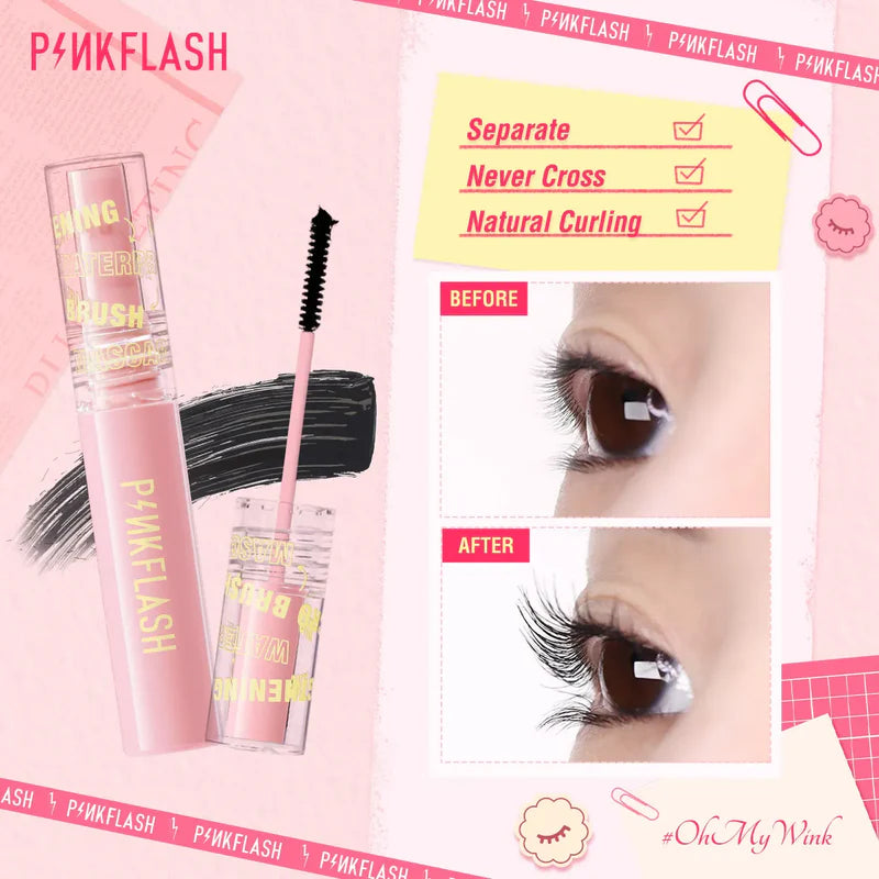 PINKFLASH Limitless Eyelash Fiber-Filled Mascara For Crazy Length & Curled Ultrathin Fibre Waterproof Skinny Mascara
