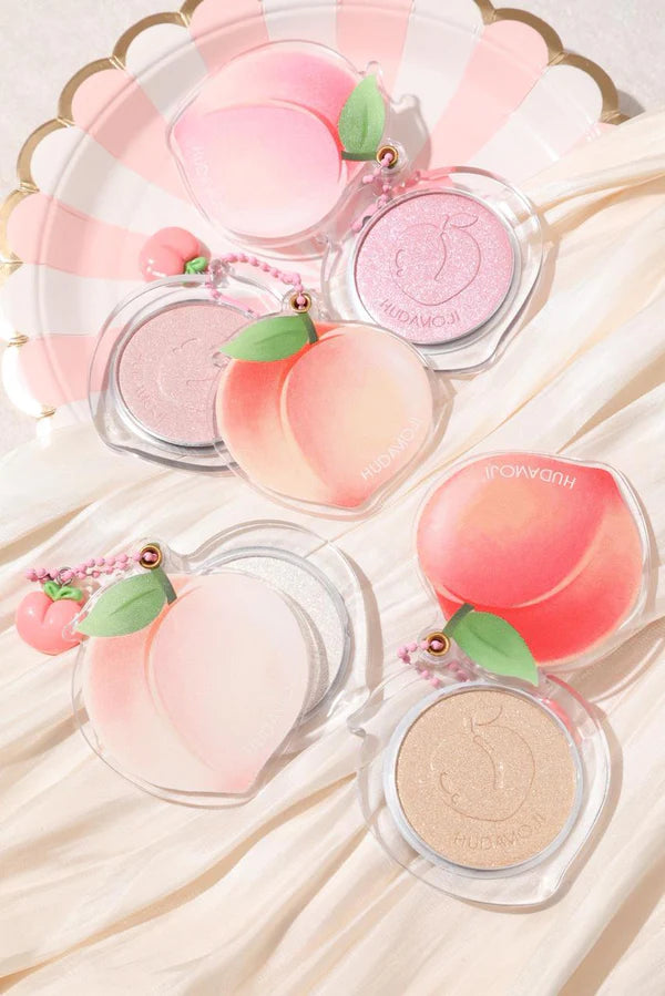 HUDA MOJI Peach-Themed Keychain Blusher & Highlighter
