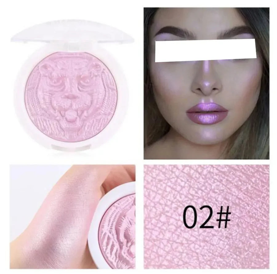 Miss Rose Leopard Print Shimmer Highlighter Pressed Powder Highlighter