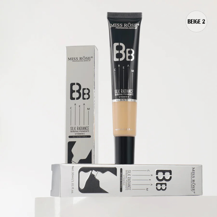 Miss Rose Silk Radiance Mineral Pigments All Skin Type Vitamin E Long-lasting BB Cream