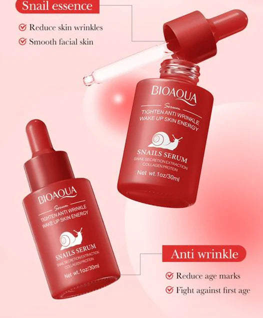 Bioaqua 3pcs/set Turmeric Snail Nicotinamide Moisturizing Face Serum 30ml BQY84069