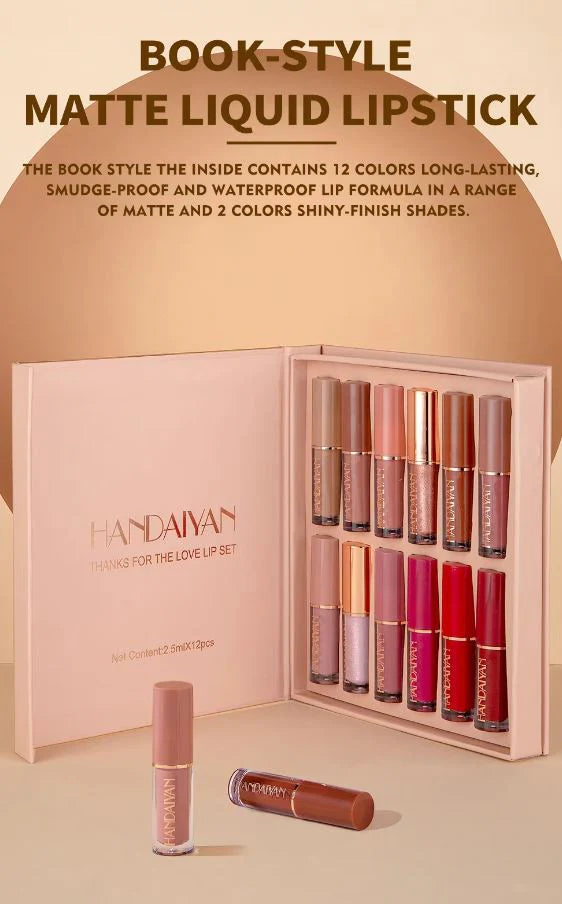 Handiyan 12 Pcs Lip Gloss Gift Set