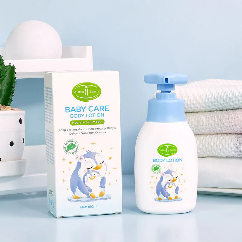 Aichun Beauty Natural Baby Moisturizing Lotion Face & Body Cream (New) Hydrating Smoothing Babies Face Body Skin Care Lotion