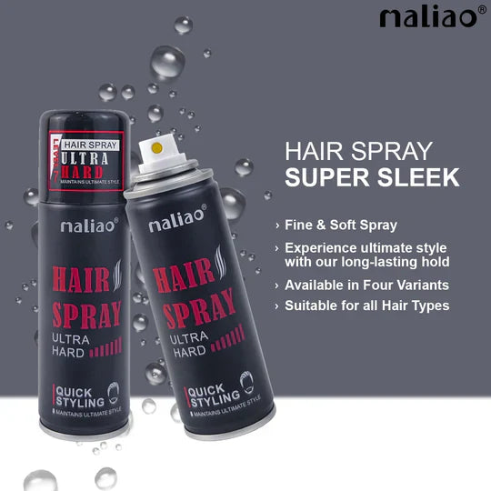 Maliao Ultra Hard Level 7 Hairspray – Maximum Hold, Extreme Firmness, Non-Greasy Finish 150ml