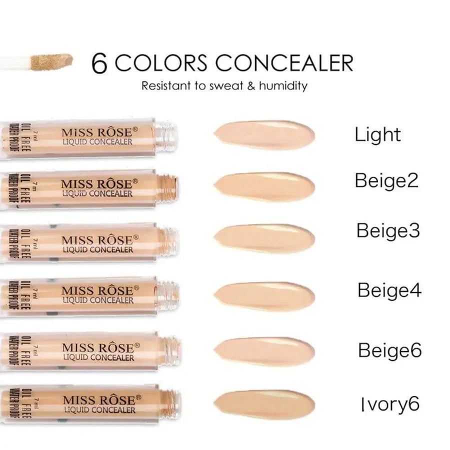 MISS ROSE Oil Free Waterproof Liquid Concealer 5ml