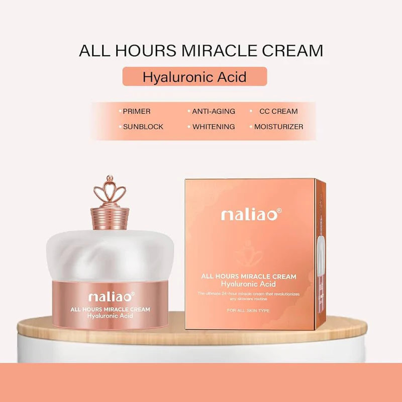 Maliao All Hours Miracle Hyaluronic Acid Face Cream Hydration for All Skin Types (30g)
