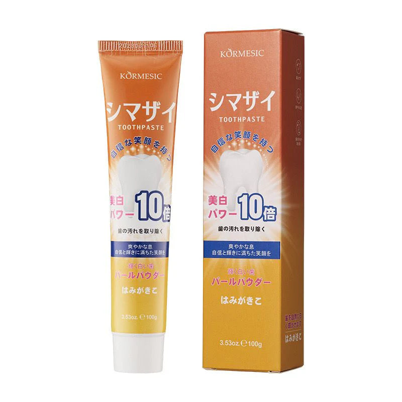 KORMESIC Private Label natural whitening organic Pearl Whitening tooth paste Orange 100g KMC250236