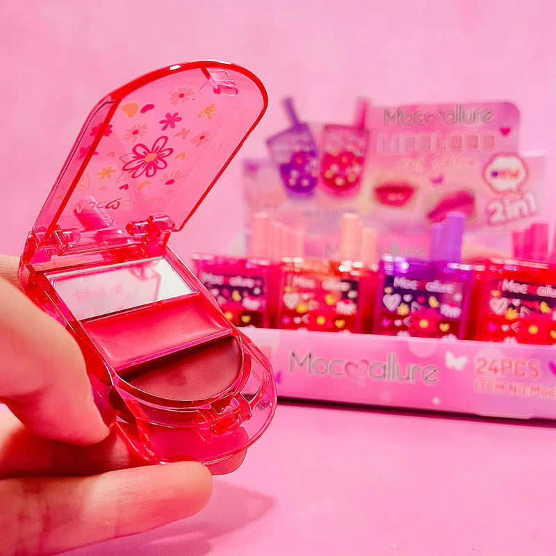 Huxia Beauty New Cute Flip Mobile Phone Shaped Lip Gloss Set