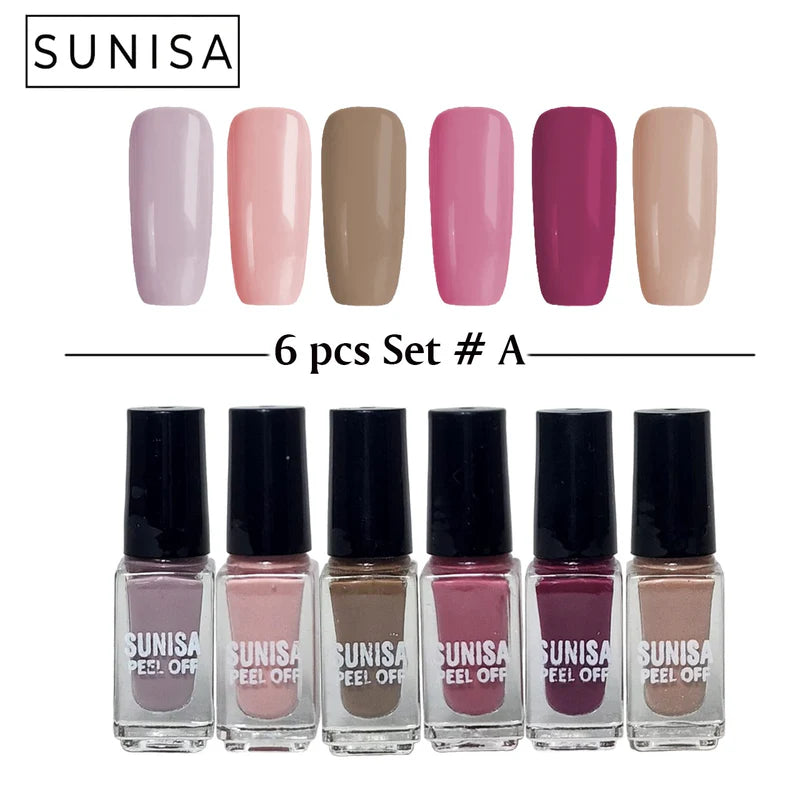 New Sunisa 6pcs Set Matte Nail Polish / Peel Offdition to your beauty routine.