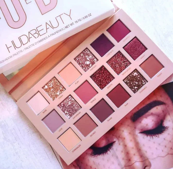 Miss Beauty Shimmer & Shine 2 In 1 Nude Deal 12 Pcs Matte Lipgloss Set + Nude Palette 18 Colors