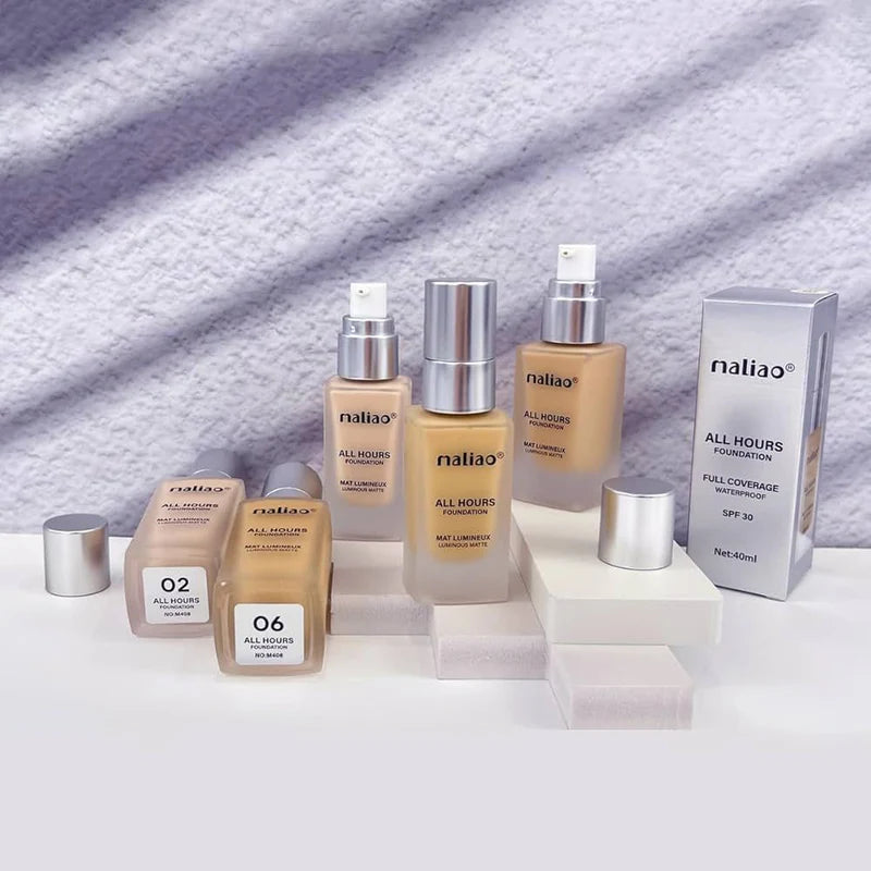 Maliao All Hours SPF30 Foundation Mat Lumineux - Luminous Matte, Full Coverage, Waterproof, Ultimate Radiant