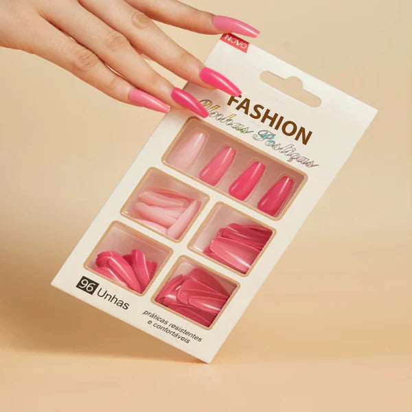 3 In 1 New Makeup Deal Kathleen 6 pcs Lip Liner Pencil +Sunisa 6pcs Nail Polish+96 pcs Fake Nails