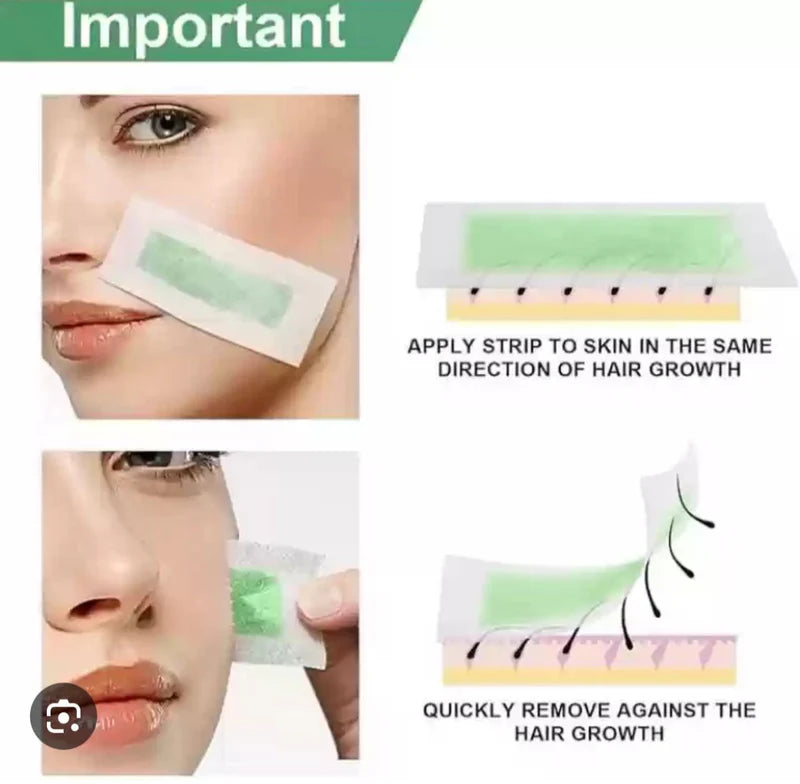 Apk 10pcs Face Wax Strips Facial wax strip 10 Strips