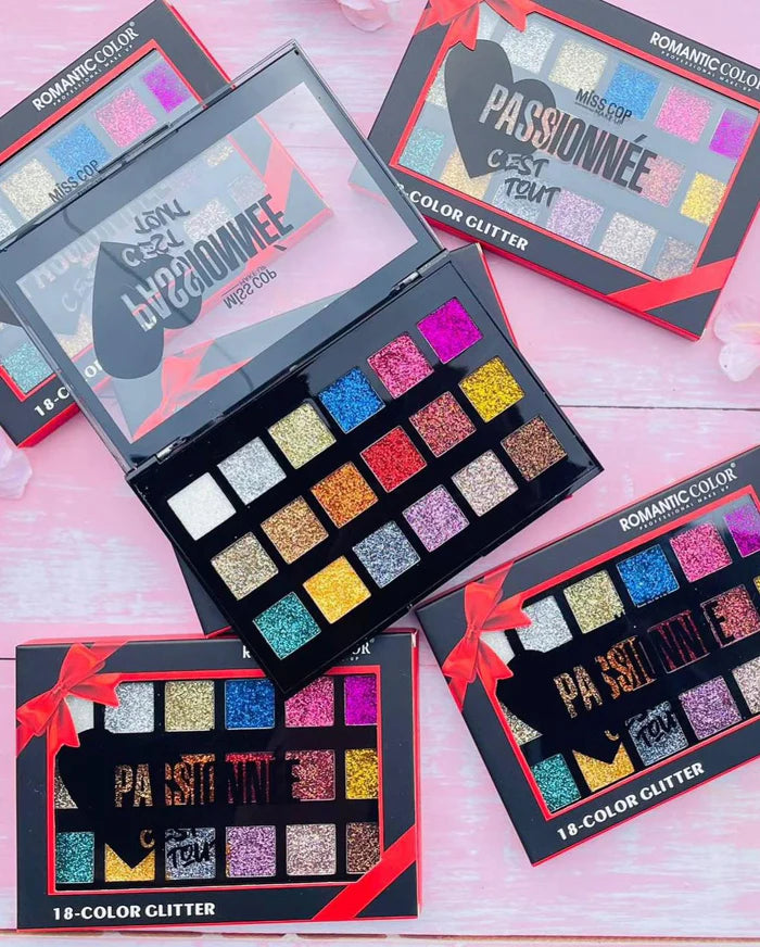 Romantic Color 18 colors Glitter Palette